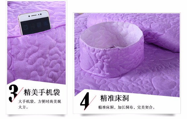 Kéo sợi làm đẹp cao cấp Yunxuan Bộ chăn ga gối bốn mảnh Massage trị liệu khử trùng giường gội đầu màu tím có thể được tùy chỉnh mới ga chun bọc giường spa