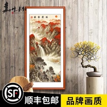 Porch decorative painting vertical painting corridor aisle landscape painting lucky feng shui painting entering the living room Chinese middle hall painting