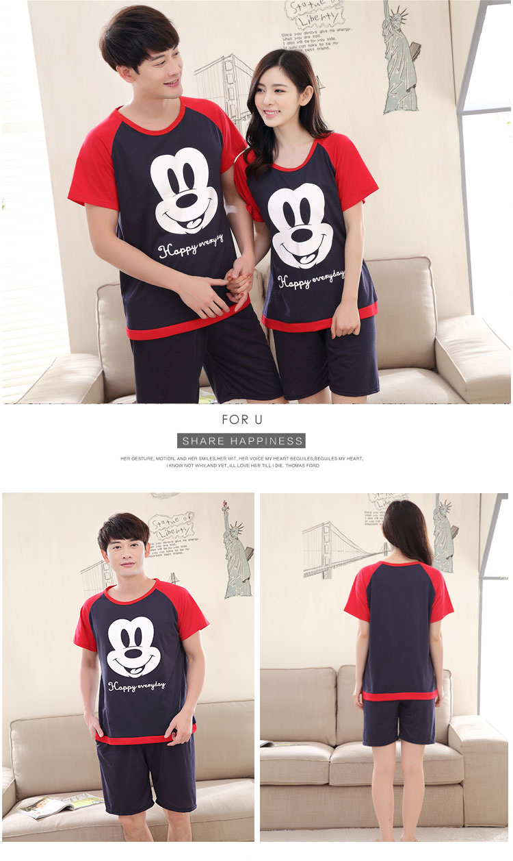 Mùa hè vài bộ đồ ngủ nam cộng với phân bón để tăng cotton ngắn tay kích thước lớn chất béo mm mùa hè nữ nhà dịch vụ 200 kg M bộ đồ