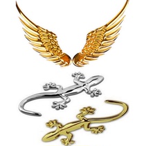 Car days make it wing car stickup with garnish with drilling gecko solid gecko gecko thickened personality 3D stereo car stickup