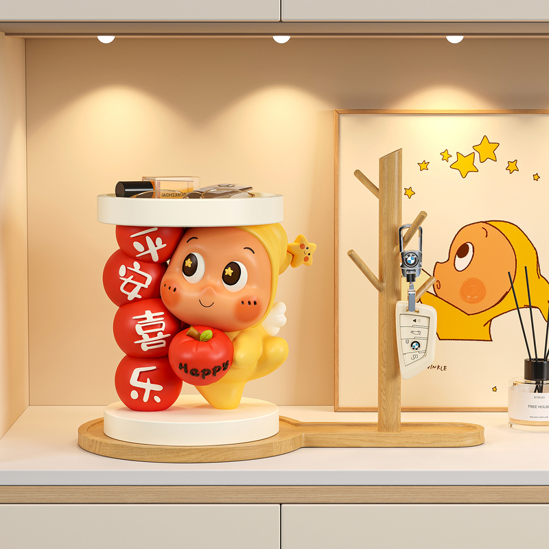 Cartoon Star-Shaped Key Holder Entryway Decoration Home Entrance Door Living Room Shoe Cabinet Decoration Housewarming Gift