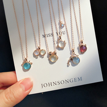 JG twelve constellations 2021 new necklace female summer sterling silver light luxury niche design clavicle chain birthday gift