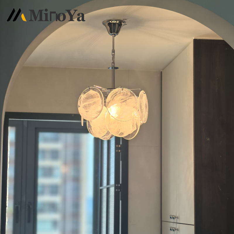 Italianmurano Mulano Glass Chandelier Mid-Century Style Entrance Aisle Balcony Lamp Bedroom Bedside Chandelier