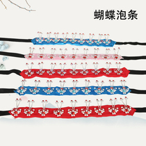 Opera head accessories Butterfly Bubble Strips of Peking Opera Yue Opera Flowers Tan girl Miss girls head face headwear Bubble Bar