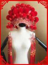 Drama Theatre Hat Armor opera supplies Fengguan Xia The brides ancient costume head decorated with seven star crested crested crested crested crested crested crested