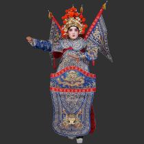 Opera men rely on Peking Opera Cantonese Operas new martial arts Wu Shengwu will play the mens big leaned against the big satin full golden disc dragon male