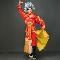 Peking Opera Drama Opera Wu Sheng with Belt Hook Golden Warrior Sword Sleeves General Xue Ping Gui Regiment Dragon Swordcoat Dragon And Arrow Clothes