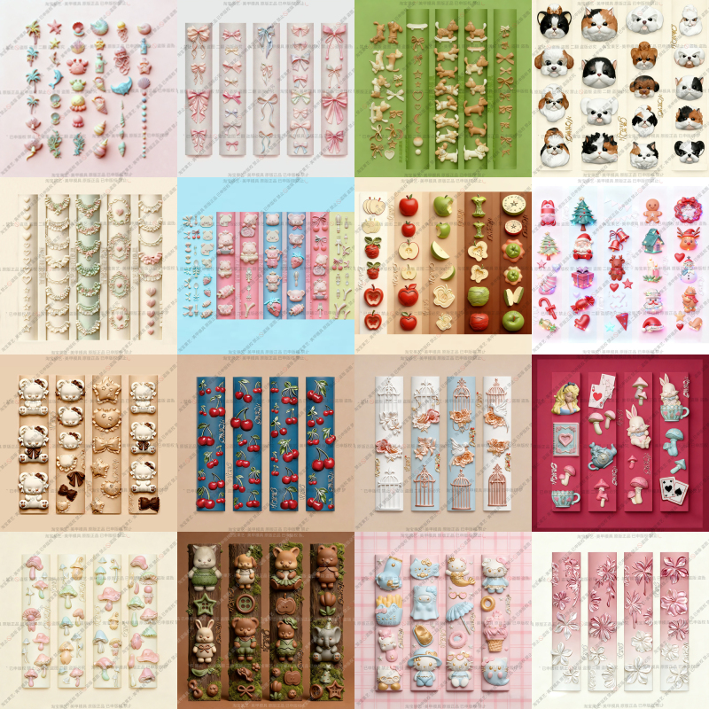 Fruit Art Authentic Nail Art Wearable Nails Silicone New Mold Hundreds of Designs to Choose from Cartoon Flowers Fruits Dark Gothic Style