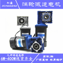 Songgang RV030 aluminum alloy worm gear worm reducer with 60W-250W single-phase speed control motor reducer motor