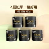 洁柔 Бумажная полотенце рулон бумажная лицевая поверхность черная поверхность 4 -слоя сгущенной туалетной бумаги рулон бумага 180 г/рулон*23 рулона полная коробка