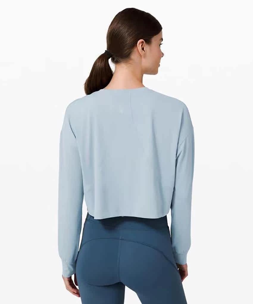 Muscle Love Women's Sports Long Sleeve Quick Dry Cropped T-Shirt