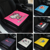 Linen cartoon car cushion car single-piece seat cushion summer cool pad four seasons universal ins net red goddess model