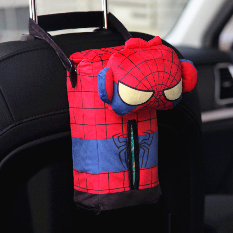 Ah Meow car decoration cartoon cute set Car supplies Car hanging tissue box set Toilet paper box set