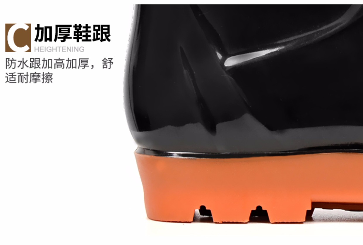 Cao gót mưa khởi động của nam giới ống ngắn mưa khởi động non-slip cao su không thấm nước giày làm việc bảo hiểm lao động giày khởi động ngắn giày nước ấm khởi động nước nam giày nam chống thấm nước