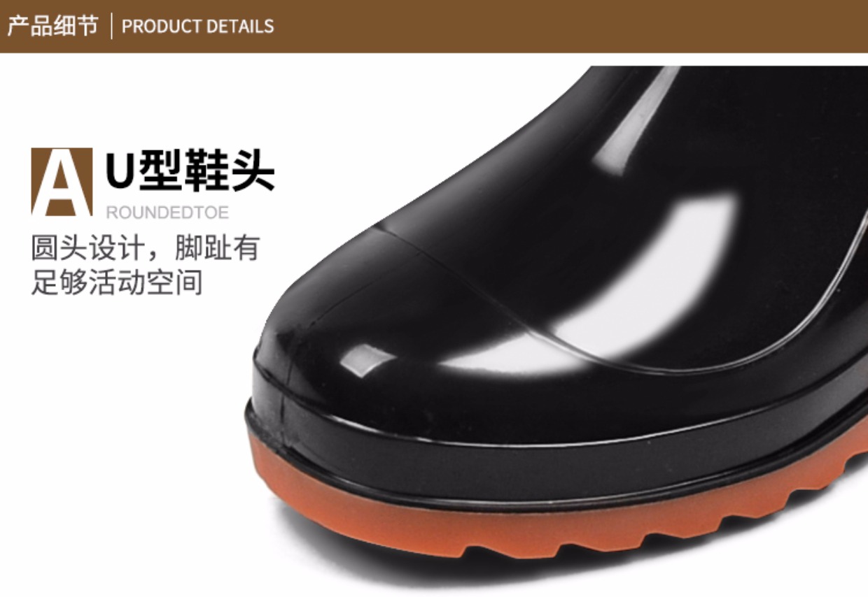 Cao gót mưa khởi động của nam giới ống ngắn mưa khởi động non-slip cao su không thấm nước giày làm việc bảo hiểm lao động giày khởi động ngắn giày nước ấm khởi động nước nam giày nam chống thấm nước