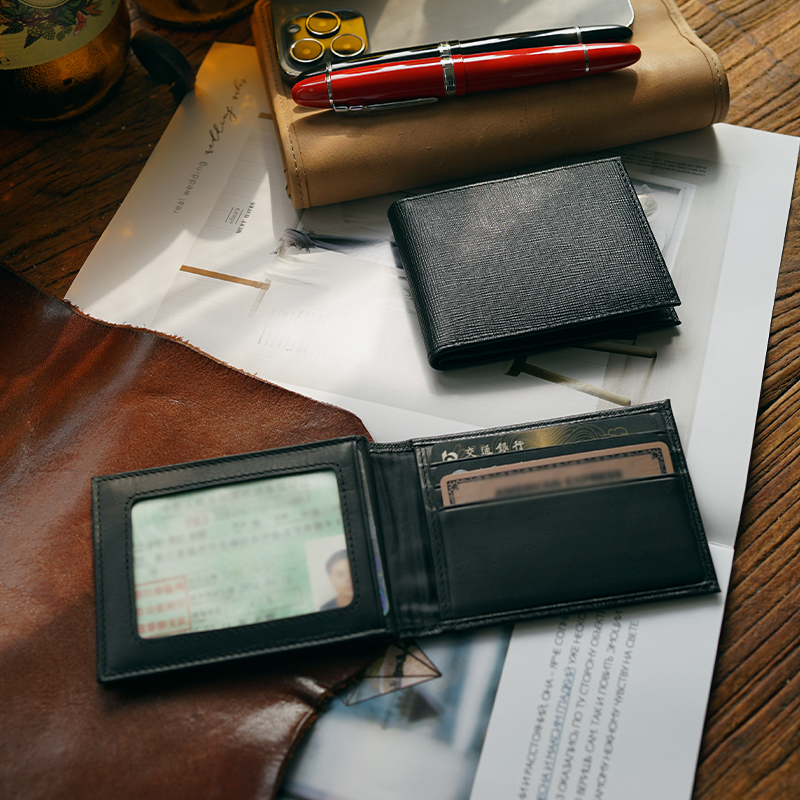 BELLPLAN first-layer leather driver's license driving license holster male multi-functional ultra-thin driver's license clip motor vehicle card bag