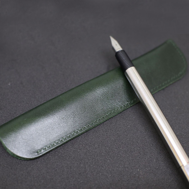 Bellplan's new single pen bag leather custom literary handmade personality simple men's and women's special pen bag