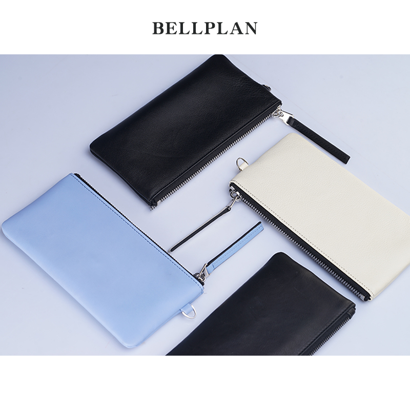 Handbags 2 0 men and women genuine leather long prints Laced Wallet Head Layer Bull Leather Ultra Slim hand bag Han version Handbags Soft leather