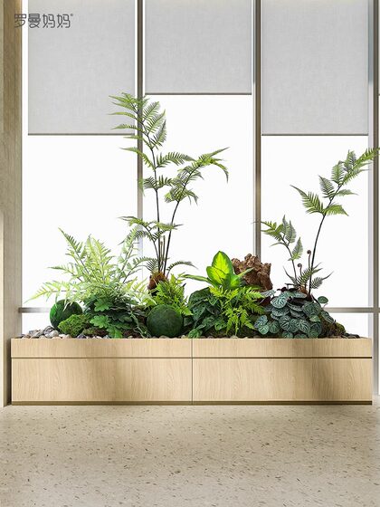 Roman Mama simulated plant landscaping traveler banana potted green plant decoration indoor landscaping ornaments under the stairs