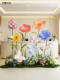 Artificial Flower Atmosphere Arrangement for Clothing Store Window Displays, Club Large Scene Decoration, Floor-Standing Floral Art Landscaping, and Beautiful Scenery Setup