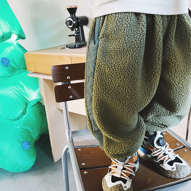 CGTS Original design Antistatic outdoor thickened grain Neri fine suede parent-child side Article Leg Japan Sports Pants-Taobao