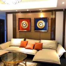 Light luxury living room decorative painting New Chinese style sofa background wall painting modern decorative painting restaurant hanging painting physical painting