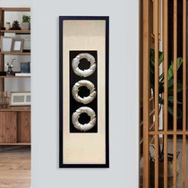 New Chinese style decorative painting three-dimensional porch decorative painting vertical version aisle corridor painting nine fish painting physical painting original