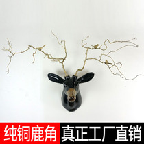 Living room wall decoration big deer head wall hanging three-dimensional wall decoration creative wall decoration porch hanging decoration light luxury decoration