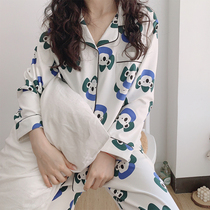 Little koala cute and funny ins tide net red couple pajamas autumn and winter models long-sleeved Korean version female Korean cotton fashion