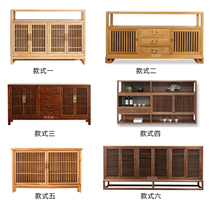 Chinese sideboard solid wood tea cabinet locker modern minimalist storage cabinet partition cabinet low cabinet porch cabinet