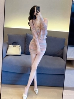 Ретро комплект, осенний кардиган, юбка, в стиле Шанель, в западном стиле, с акцентом на бедрах