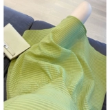 Зеленое летнее платье, юбка, приталенный корсет, городской стиль, французский стиль, квадратный вырез, рукава фонарики, А-силуэт