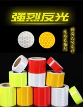 5cm 5cm 10 cm super bright diamond grade reflective sticker honeycomb safety warning sticker caution post guard rail limited rod sticker