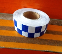 (Crystal diamond grade)Blue and white checkered reflective tape Super bright reflective tape Diamond mosaic tape Decorative tape