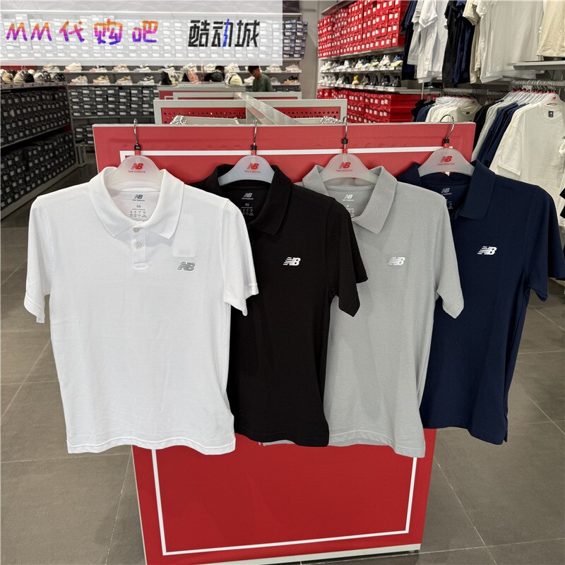 New Balance Nb Men's Summer Short-Sleeved T-Shirt Sports Lapel Polo Shirt Mt41503 51519
