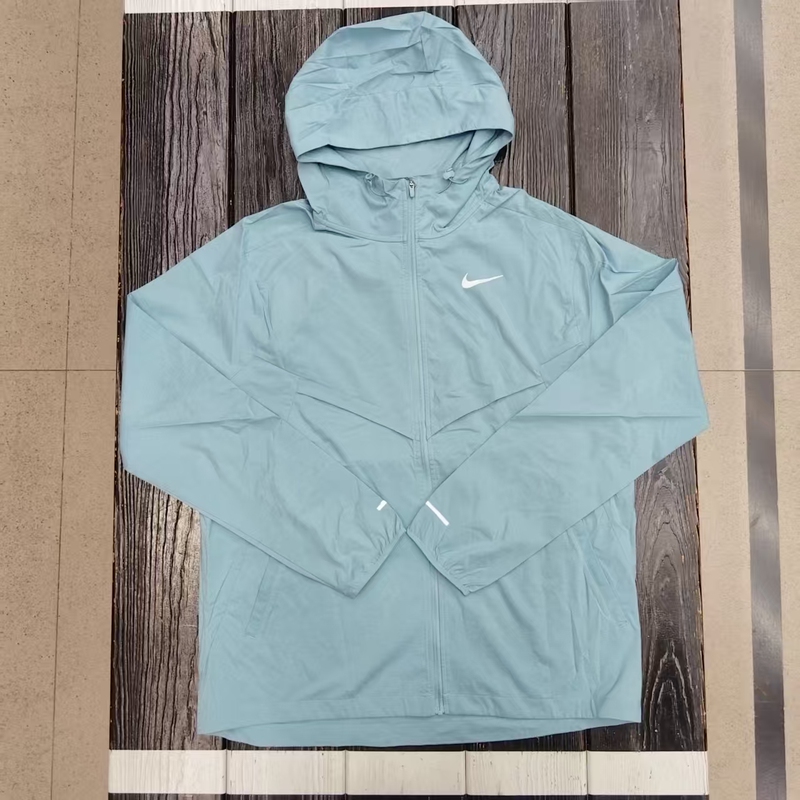 Nike Men's Spring and Autumn Sports Running Training Woven Water-Repellent Hooded Jacket Sun Protection Jacket Fb7541