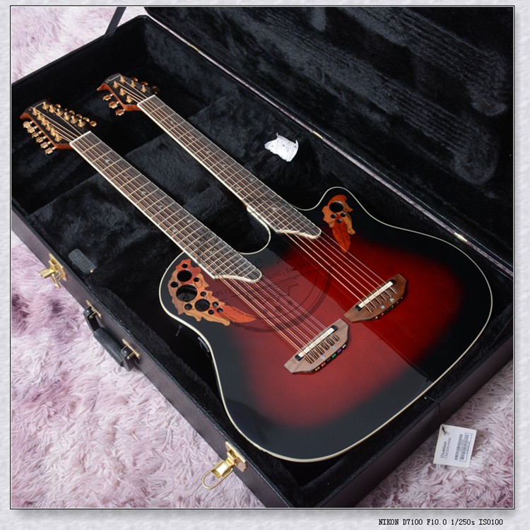 Original Ovation Ovison RSE225-5 CSE225-RRB 6 String 12 String Double Head Electric Box Folk Guitar Guitar
