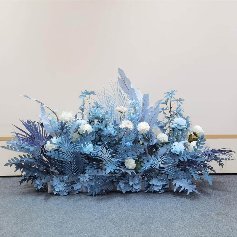 Wedding Celebration New Road Guide Flowers Chinese Large Red Courtyard Wedding Flowerpots Flower Balls Emulated Silk Floral Art Platoon Road Leading Flower Platoon