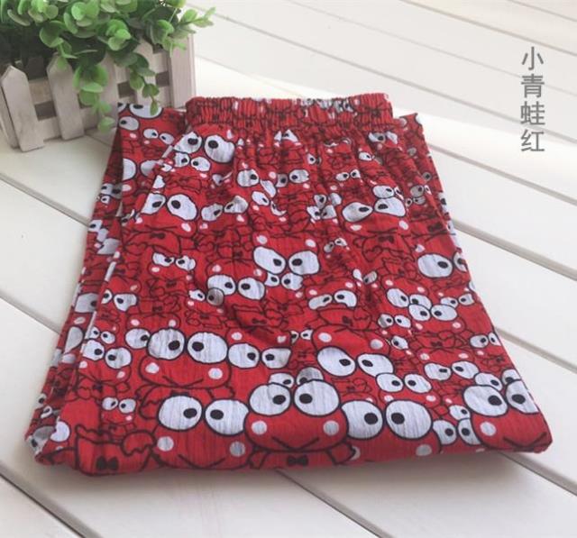 Mùa xuân và mùa hè cotton đan của phụ nữ quần ngủ lỏng kích thước lớn nhà quần nữ quần ngủ quần không khí quần điều hòa tăng quần