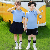 Kindergarten garden clothes summer Sportswear childrens class clothes summer cotton suit graduation photo clothing primary school uniforms