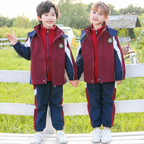 Kindergarten uniforms three-piece suits spring and autumn suits first grade childrens class uniforms primary school uniforms autumn and winter suits