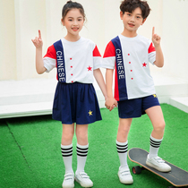 School uniforms for elementary school students summer clothes British college style childrens class uniforms cotton suits graduation photos kindergarten uniforms summer clothes