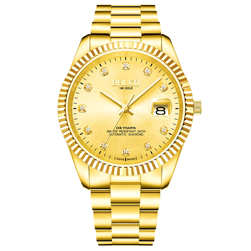 Swiss Gold Diamond Watch Fully Automatic Mechanical Watch Swiss Movement Watch Men's Watch Plated with 24K Gold Diamond Men's Watch Swiss Gold Diamond Watch Fully Automatic Mechanical Watch Swiss Movement Watch Men's Watch Plated with 24K Gold Diamond Men's Watch