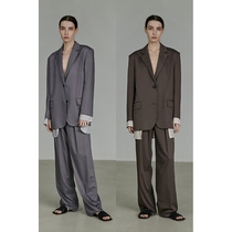UNSPOKEN designer brand womens clothing 2021 autumn and winter fake two suit suit suit loose temperament blazer