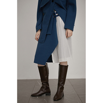 Unspoken designer brand autumn A- line dress irregular personality knee skirt high waist skirt slim