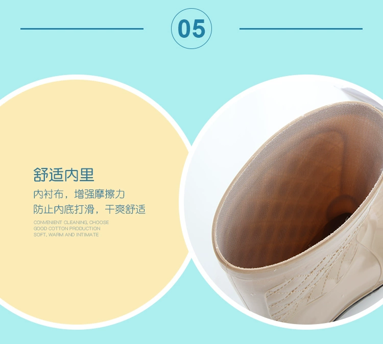 Giày đi mưa nữ dành cho người lớn ống chống nước mưa chống trượt Giày thời trang mang giày đơn