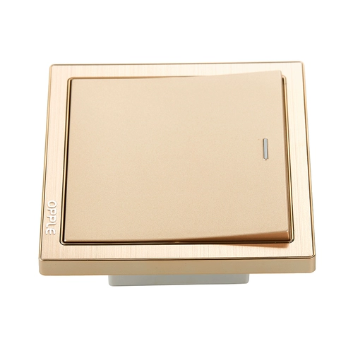 Панель с розеткой для выключателя освещения Op 86, настенная, K07, золотая, с открытым мульти-управлением G