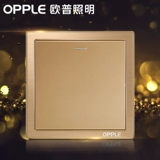 Панель с розеткой для выключателя освещения Op 86, настенная, K07, золотая, с открытым мульти-управлением G