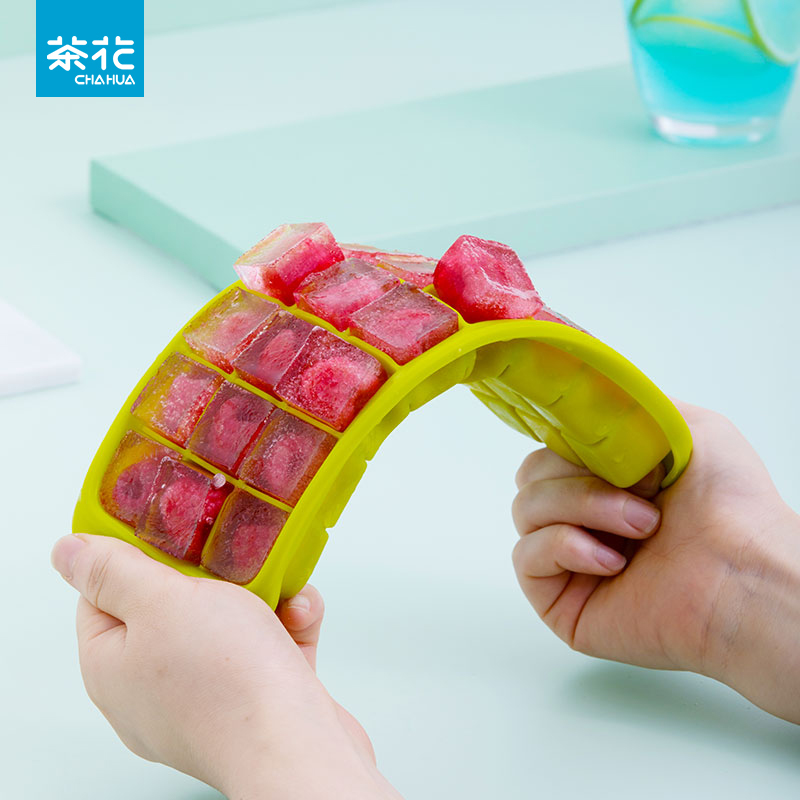 Tea flower silicone gel ice-making cartridge lid Home freezing made of ice cubes Refrigerator Frozen Ice Case Ice Case Ice Cubes