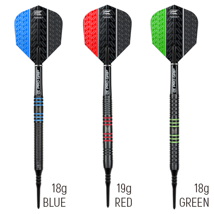TARGET VAPOR8 BLACK Series Đen Titanium 18g 19g Đỏ Xanh Xanh Xanh Vonfram thép mềm Phi tiêu thẳng - Darts / Table football / Giải trí trong nhà bộ phi tiêu treo tường